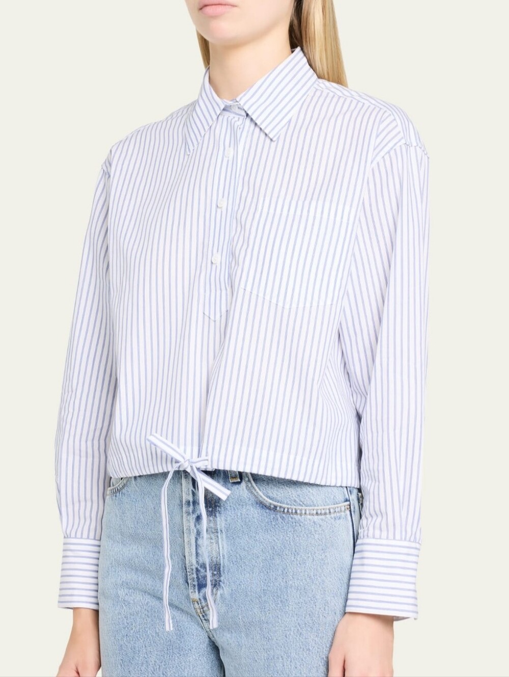 WE-AR4 The CC Striped Drawstring Poplin Shirt